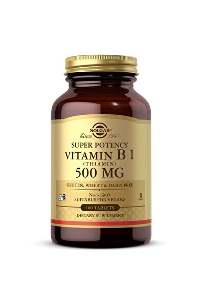Solgar Vitamin B1 (Thiamin) 500 mg, 100 Tablets - Energy & Nervous System Support, Vegan