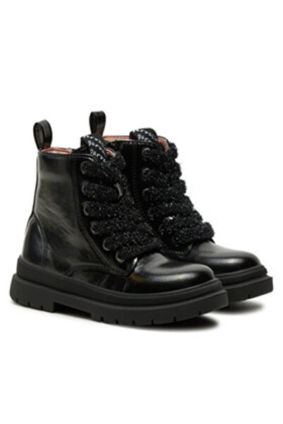 Garvalin μποτάκια μέχρι τον αστράγαλο για κορίτσια 241561 A054 μαύρα