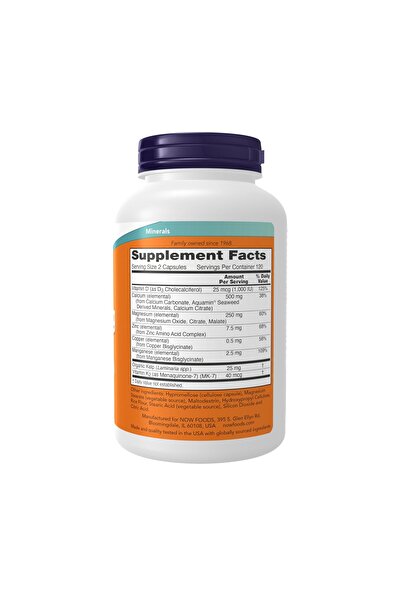 Now Foods NOW Cal-Mag Caps with Vitamin D, Bone Health, 240 Veg Capsules