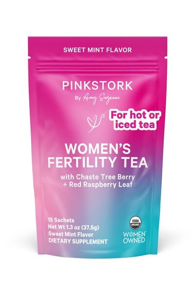 Pink Stork شاي الخصوبة العضوي لتعزيز الخصوبة وتوازن الهرمونات - توت شجرة العف...