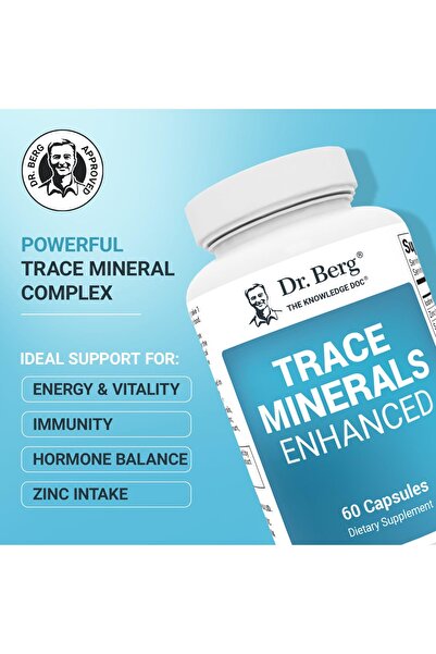 Dr. Berg Nutritionals Dr. Berg Trace Minerals Enhanced Complex - 70+ Minerals & Zinc - 60 Capsules