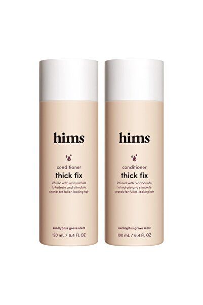 HİMSAN بلسم هيمز ثيك فيكس مع النياسيناميد لنمو الشعر، أوكالبتوس، عبوة من قطعتين