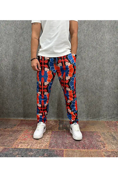 FıttingRoom Patterned Trousers with Elastic Waist