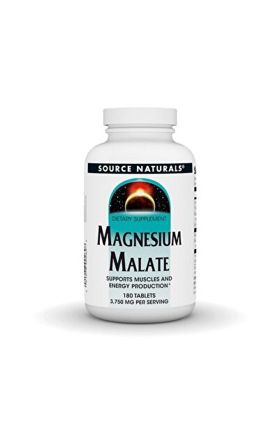 source naturals Magnesium Malate - 3750mg Per Serving - Essential Magnesium Malic Acid Supplement - 180 Tablets