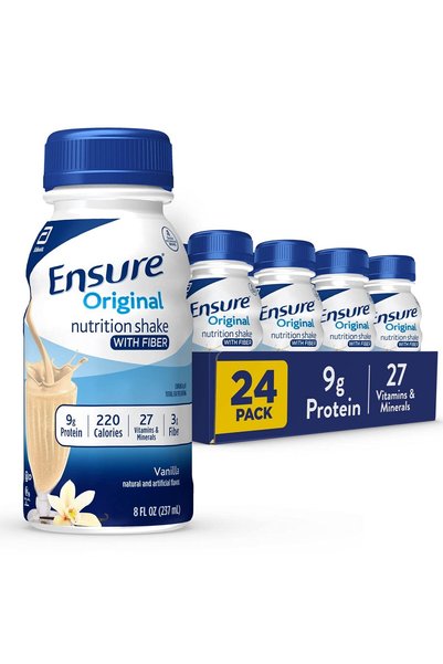 Ensure Vanilla Nutrition Shake with Fiber, 9g Protein, 27 Vitamins & Minerals...
