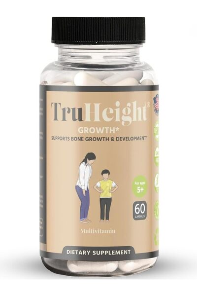 TruHeight Growth Capsules: Kids & Teens Bone Strength with Vitamin D, K, Calcium & Ashwagandha