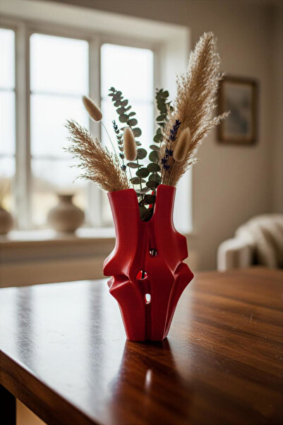 N NOXXO Artistic Abstract Modern Design Vase Copper Color |   Home Office Decorative Flower Vase |   Different Size Options