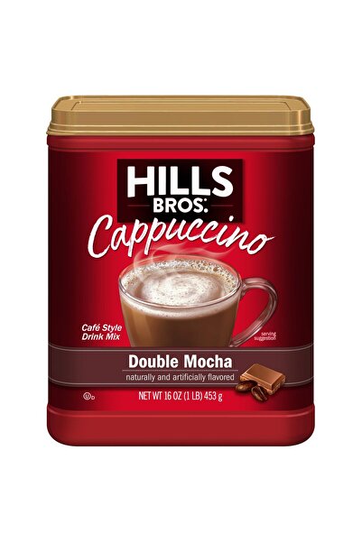 Hills Bros مزيج كابتشينو موكا مزدوج سريع التحضير، شوكولاتة غنية، 16 أونصة