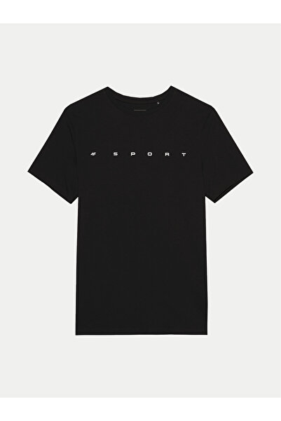 4F Ανδρικό T-Shirt 4FWSS24TTSHM1283 Μαύρο