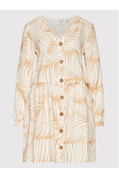 Roxy Γυναικείο Φόρεμα-Πουκάμισο ERJWD03628 Λευκό