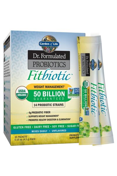 GARDEN OF LIFE Dr. Formulated Fitbiotic Weight Management Powder, 50 Billion ...