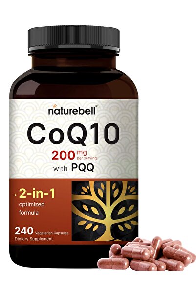 Naturebell CoQ10 200mg with PQQ, 240 Veggie Capsules | Antioxidant for Heart ...