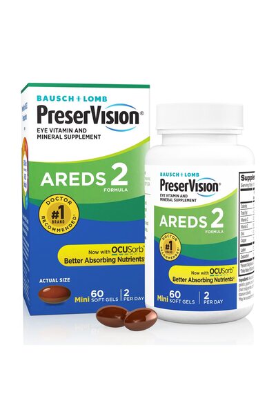 Preservision AREDS 2 Eye Vitamins with Lutein, Zeaxanthin, Vitamin C & E - 60 Softgels