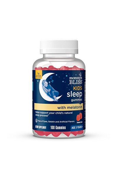 Mommy's Bliss Kids Sleep Melatonin Gummies, Non-Habit-Forming, Strawberry - 100 Gummies