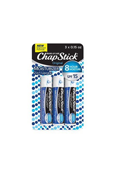 ChapStick أنابيب مرطب الشفاه الأصلي، عامل حماية من الشمس 15 وواقي للبشرة - 0....