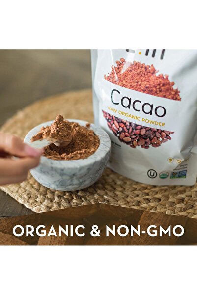 Zintra Organic Cacao Powder (8 oz): Paleo, Organic, Non-GMO, Antioxidant Superfood