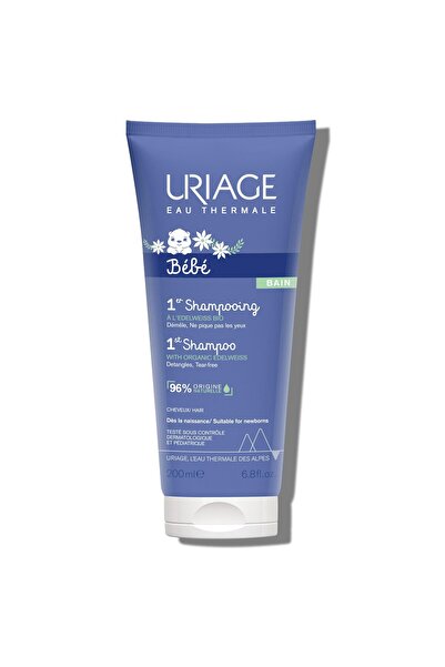 Uriage Baby Shampoo with Organic Edelweiss | Soft & Supple Hair, 96% Natural Origin, Tear-free, 200 mL