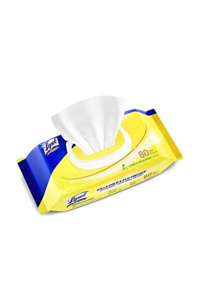 Lysol Disinfecting Wipes - Lemon & Lime Blossom Flatpack 80 ct. (Pack of 1)