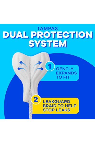 TAMPAX Pearl Tampons, with LeakGuard Braid, Ultra Absorbency, Unscented, 45 Count
