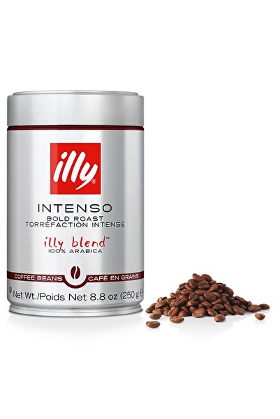 illy قهوة إنتنسو المحمصة الداكنة الكاملة الحبوب، نكهة الكاكاو، 8.8 أونصة