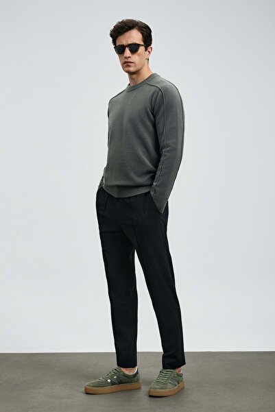 Lufian 112190329 Simon Smart Men's Chino Pants Slim Fit Men's Trousers Black