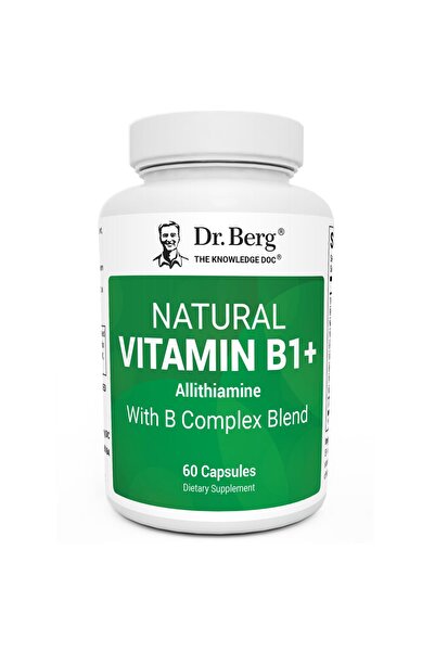 Dr. Berg Nutritionals فيتامينات ب1، ب6، ب12، من دكتور بيرج، مع الثيامين، النياسين، حمض الفوليك، والمغنيسيوم - 60 كبسولة