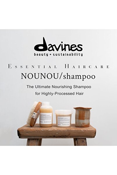 Davines NOUNOU Shampoo for Damaged & Dry Hair - Hydrating Formula 8.45 fl oz