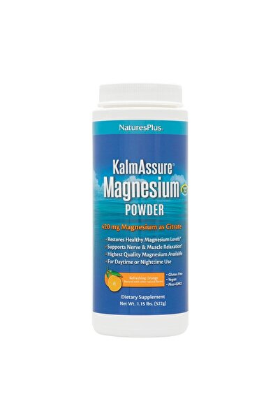NaturesPlus مسحوق المغنيسيوم KalmAssure - 1.15 رطل، عبوة من قطعتين - برتقالي ...