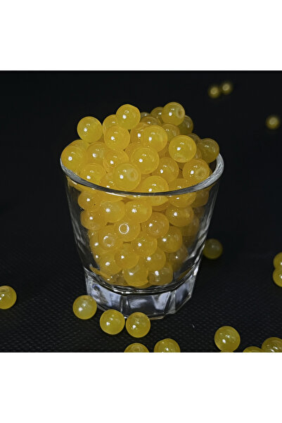 Choice4 Yellow 60pcs 8mm Round Glass Beads Classic Simplicity Beautiful Loose...