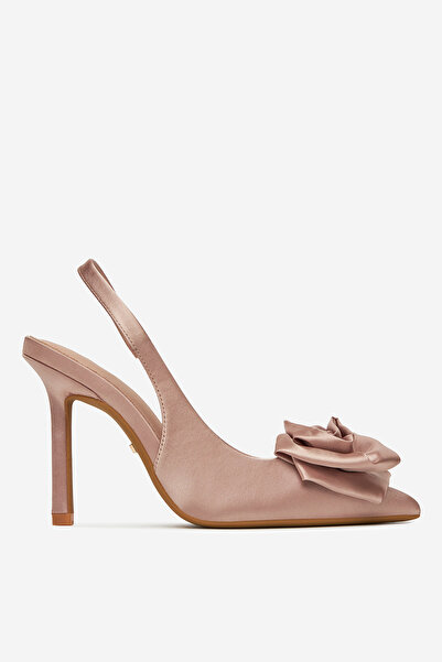 DeeZee Γυναικείες γόβες με ψηλοτάκουνο τακούνι σε ροζ στιλέτο 38