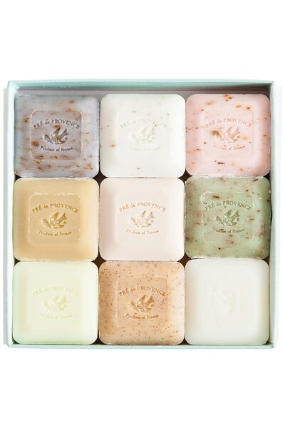Pre de Provence صندوق فاخر من صابون هدايا الضيوف (مجموعة من 9 قطع) - تشكيلة متنوعة، 9 قطع (عبوة من قطعة واحدة)