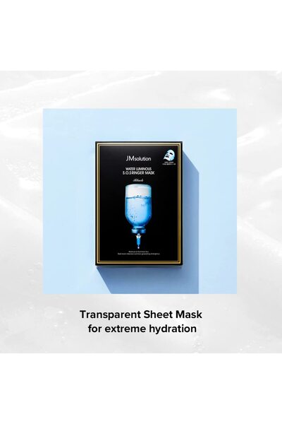 JMsolution Water Luminous S.O.S Ringer Mask Black - 10 Sheets