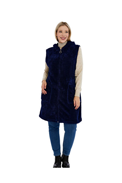 rotop Vestă cocolino, lungi, model cu gluga si buzunare