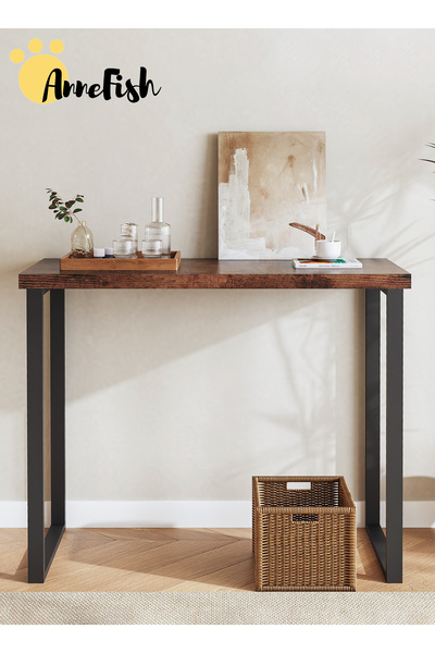 AnneFish 100*40*80cm Console Table Simple Sofa Table Coffee Corner Display Entryway Couch Hallway Entrance