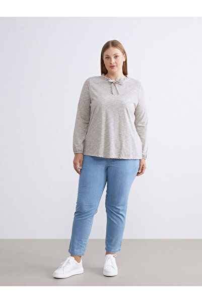 LC Waikiki Γυναικείο τζιν παντελόνι με ελαστική μέση καρότο