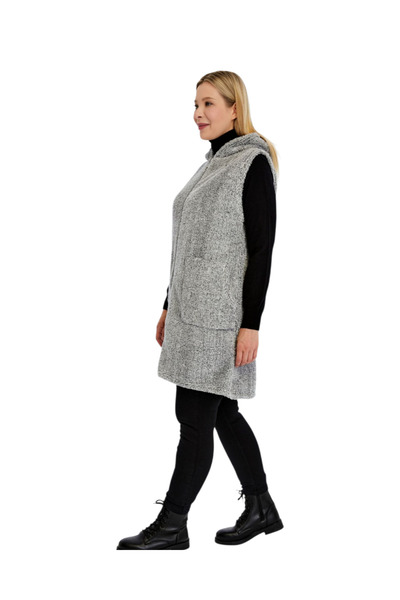 rotop Cocolino vest, long, hooded model with pockets