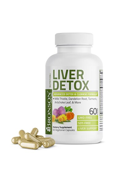 Bronson Liver Detox & Cleansing Formula with Milk Thistle, Dandelion, Turmeri...