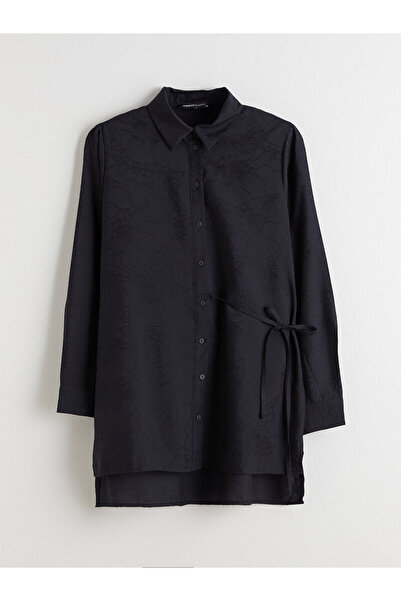 LC Waikiki Γυναικείο πουκάμισο τούνικ με λεπτομέρεια με κορδόνια Peak New Season