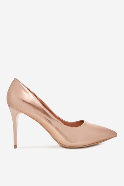 DeeZee Γυναικείες γόβες με ψηλοτάκουνο χαμηλό ροζ στιλέτο 41