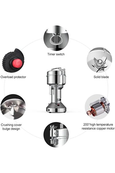 Generic 3000W Electric Grain Grinder Mill | High-Speed Spice/Herb Powder Machine for Commercial & Home Use