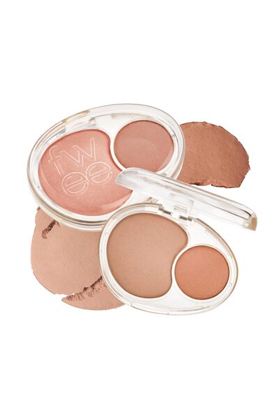 Fwee أحمر خدود مزدوج ناعم | ND01 ليزي تيمبو | جيلي تيكستشر، ١٢ لونًا، يدوم طو...