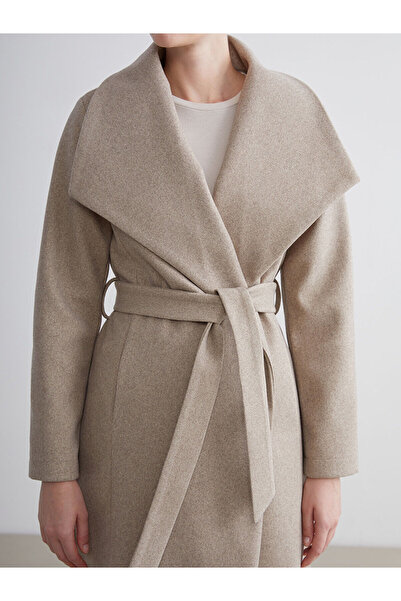 LC Waikiki Yeni Sezon Ceket Yaka Kadın Kaşe Kaban