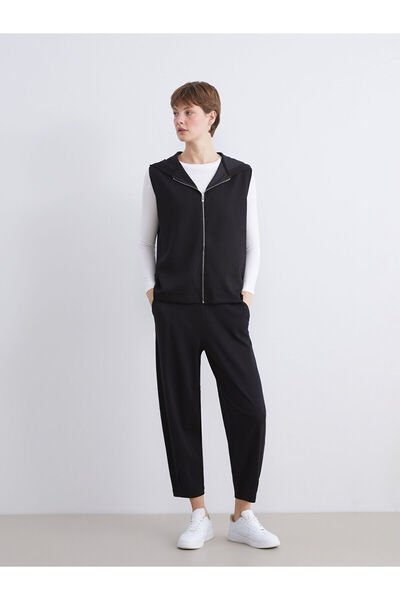 LC Waikiki Black Elastic Waist Women's Trousers