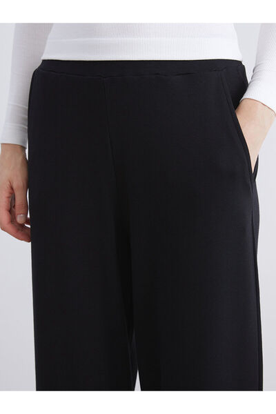 LC Waikiki Black Elastic Waist Women's Trousers
