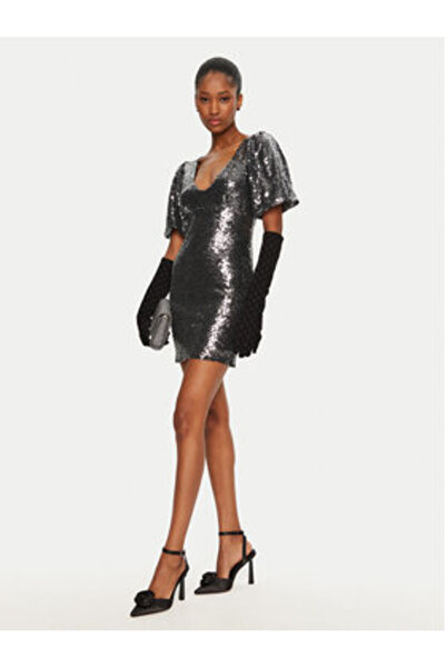 RINASCIMENTO Γυναικείο φόρεμα κοκτέιλ CFC0019737002 Ασημί