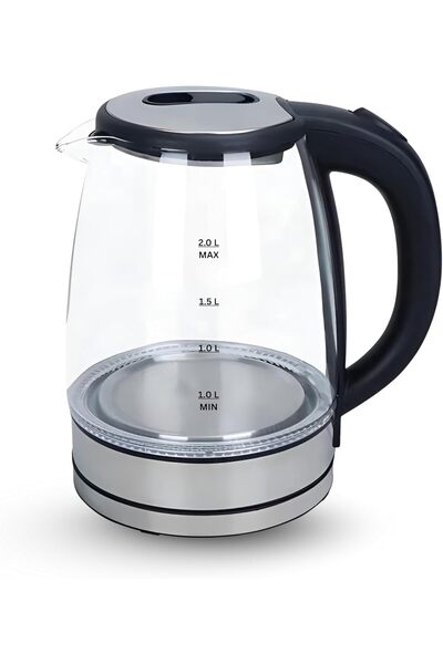 ARABIQO Electric Kettle 2.0L, 1500W Borosilicate Glass Hot Water Boiler, BPA-...