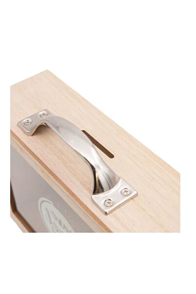 OEM Valiza cu pusculiță cu hartă de călătorie, față transparentă și mâner metalic, 21x7x22 cm