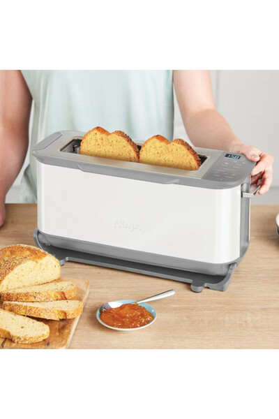 NINJA Toaster 3in1 ST200EUWH, 2400W, Grill, Panini Press, 7 mode, Temp Control, Defrost,Reheat,White