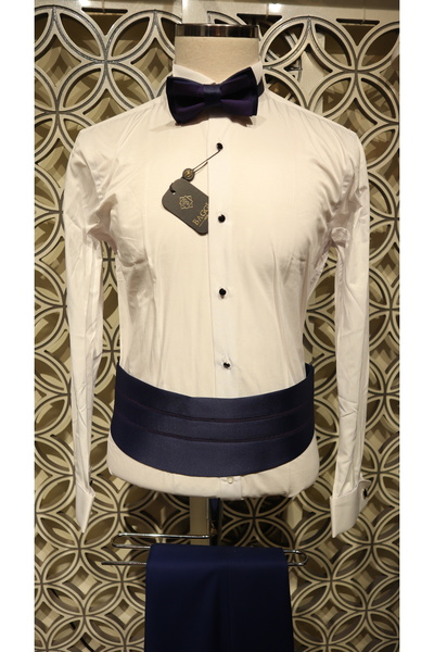 BAGGİ MAN Sivri Yaka Tek Düğme Tek Yırtmaç Dağmatlık Takım Elbise