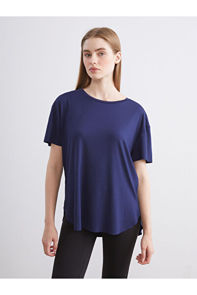 LC Waikiki Blue Crew Neck Women's Sports T-Shirt